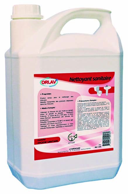 ORLAV - 245 - Nettoyant sanitaire 4 en 1 - Bidon 5L