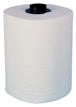 Essuie-mains 2 pl. g/c pure ouate blanc 140m E23cm - Colis 6 rlx
